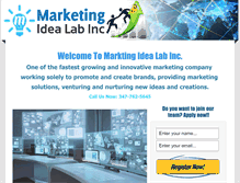 Tablet Screenshot of marketingidealab.com